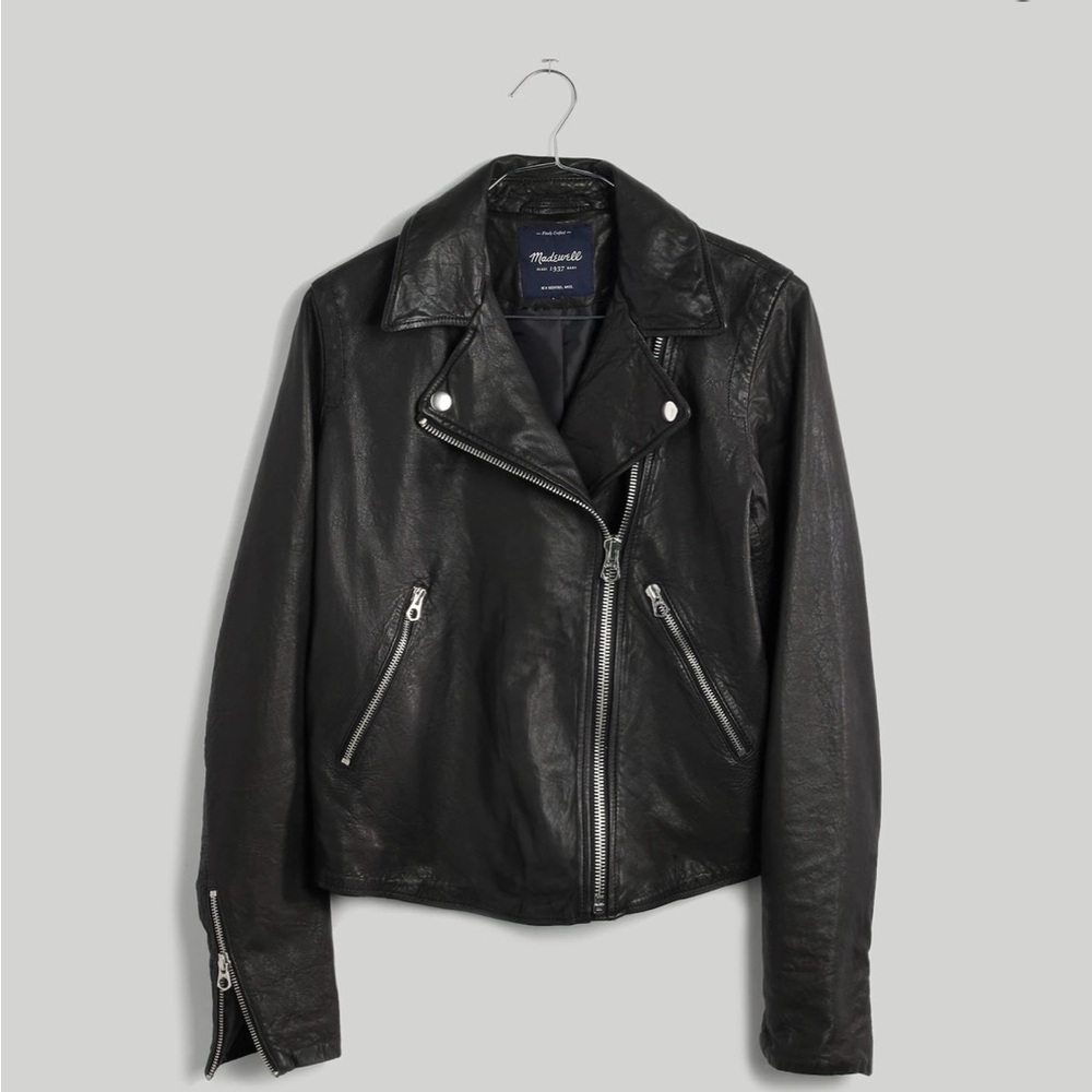 Black Leather Moto Jacket